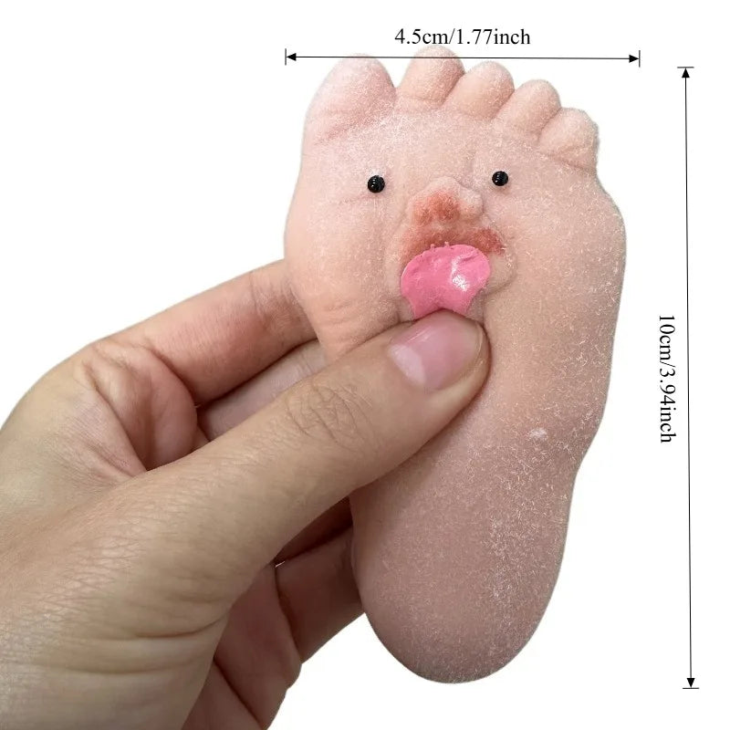 Funny Tongue Sticking Big Feet Squeeze Toys | Novel Soft Silicone Fidget Toy
