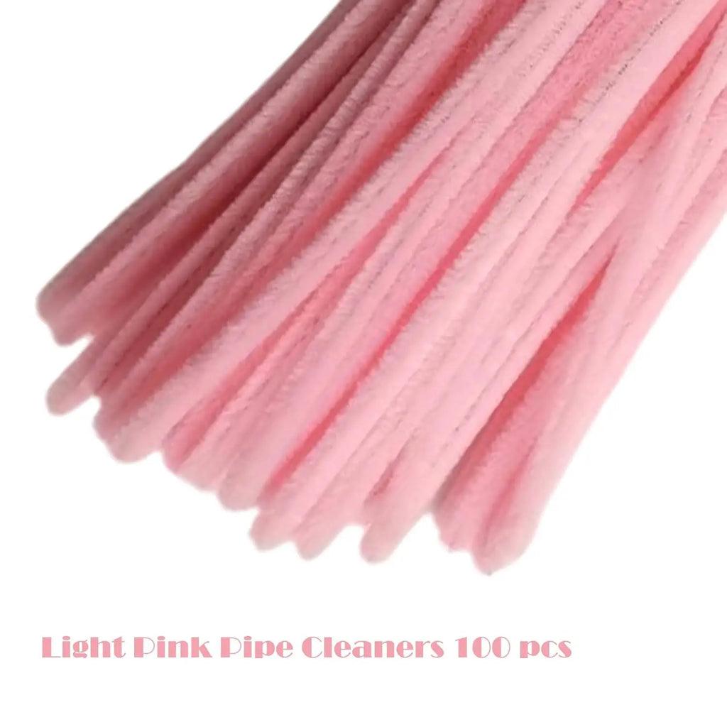 100pcs Pink Pipe Cleaners | Chenille Stems for Art and Craft Supplies