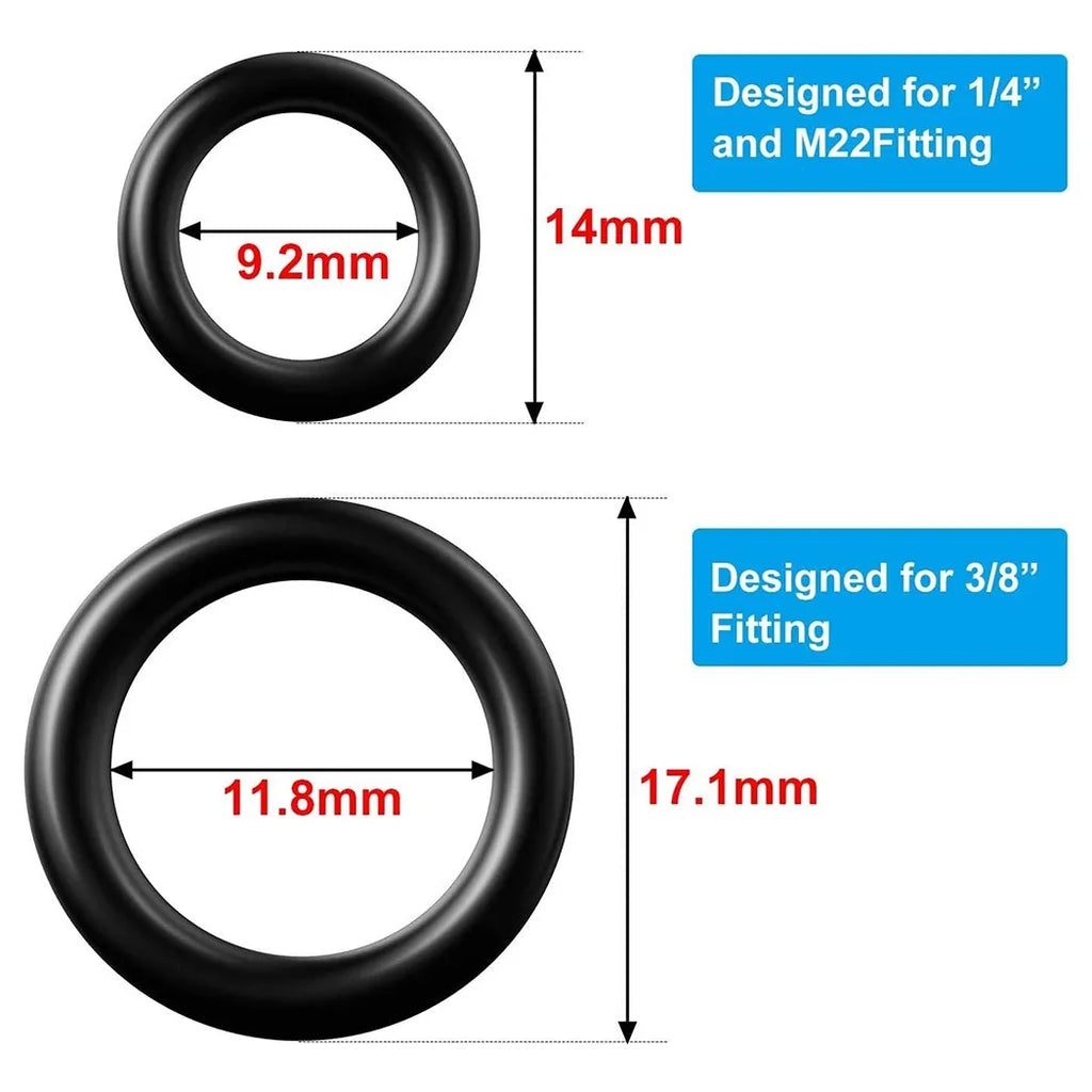 M22 O Ring and Gasket Set for High Pressure Washer | Quick Disconnect Fitting Seals