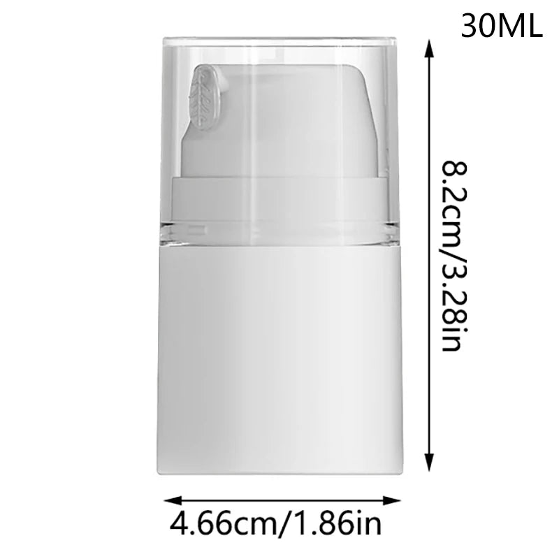 Portable Travel Airless Pump Jar | Leak Proof Refillable Cosmetic Bottle