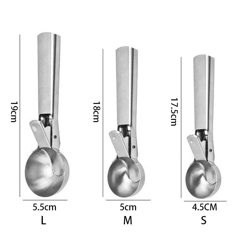 Stainless Steel Ice Cream Spoon | Dual-Purpose Scoop and Fruit Baller