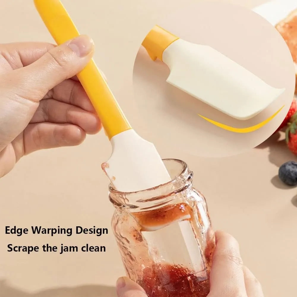 Silicone Jam Spatula with Can Opener End | Multi-Purpose Jar Spreader and Scraper