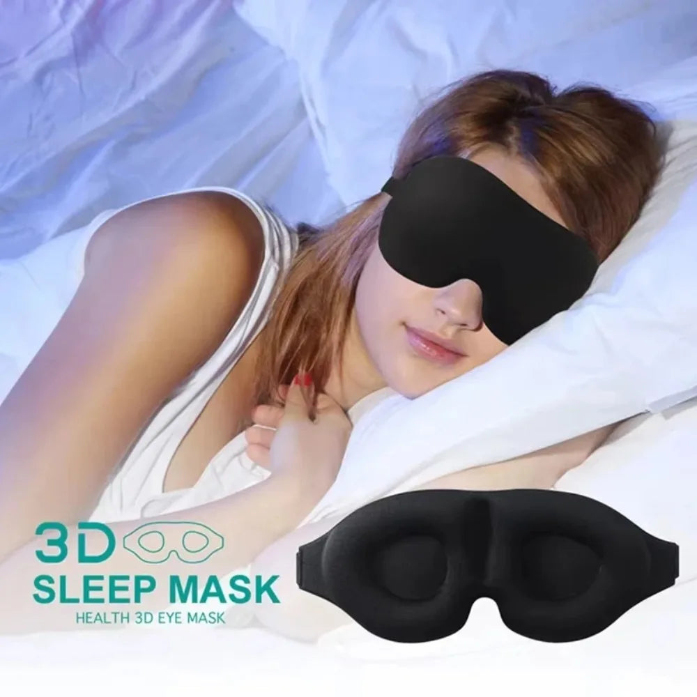 3D Contoured Sleep Eye Mask for Deep Sleep | Ergonomic Light Blocking Blindfold