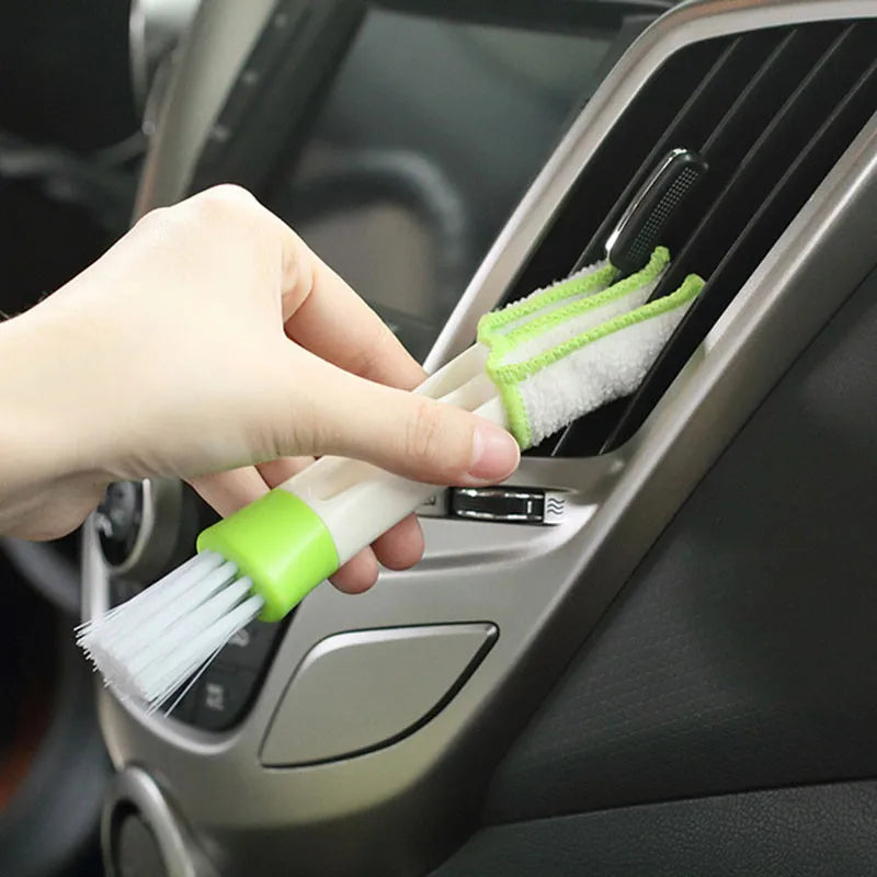 2-in-1 Car Air Vent Cleaning Brush | Multi-Purpose Interior Dust Tool