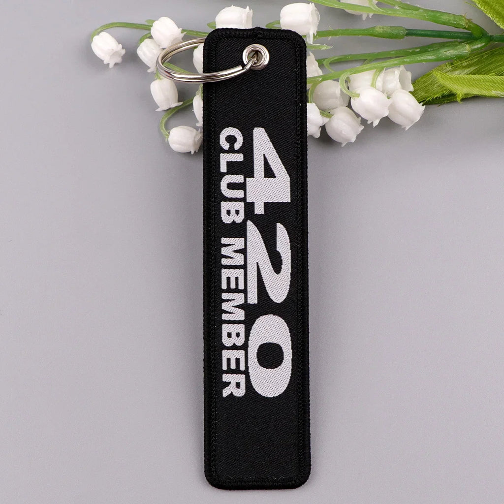 Airline Embroidery Key Fob | Stylish Keychain for Bags and Backpacks