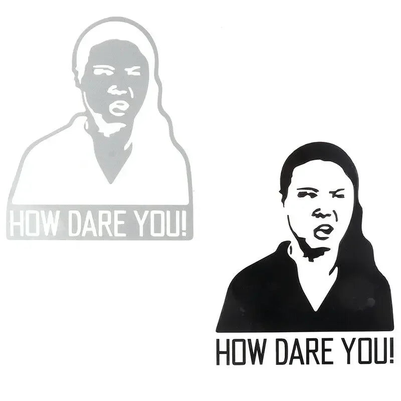 How Dare You Car Sticker | Waterproof Vinyl Decal for Laptop, Car & Wall