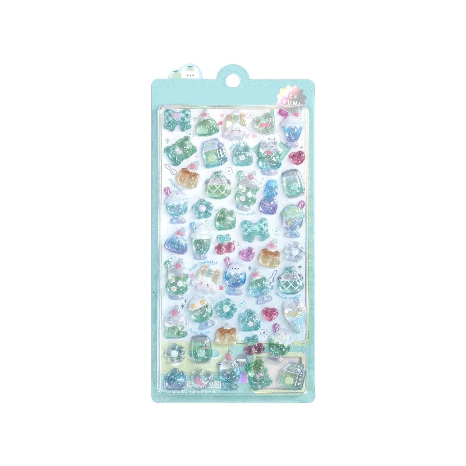 Japanese Anime Food Stamping Seal Fun | 3D Crystal Diamond Sticker Set for Kids