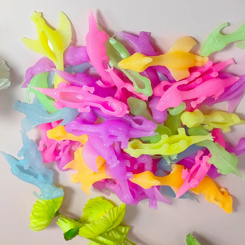 Colorful Finger Catapult Dinosaur Games | Glow in the Dark Party Favor Set