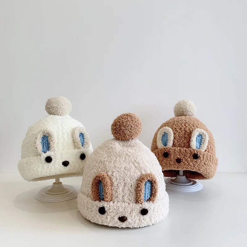 Little Bear Baby Knit Hat | Windproof Winter Cap with Ear Protection for Boys and Girls