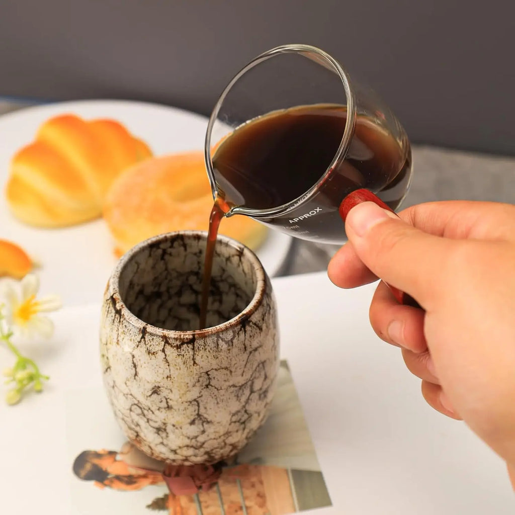 3 Oz Espresso Measuring Cup Shot Glass | Triple Pitcher with Single Spout