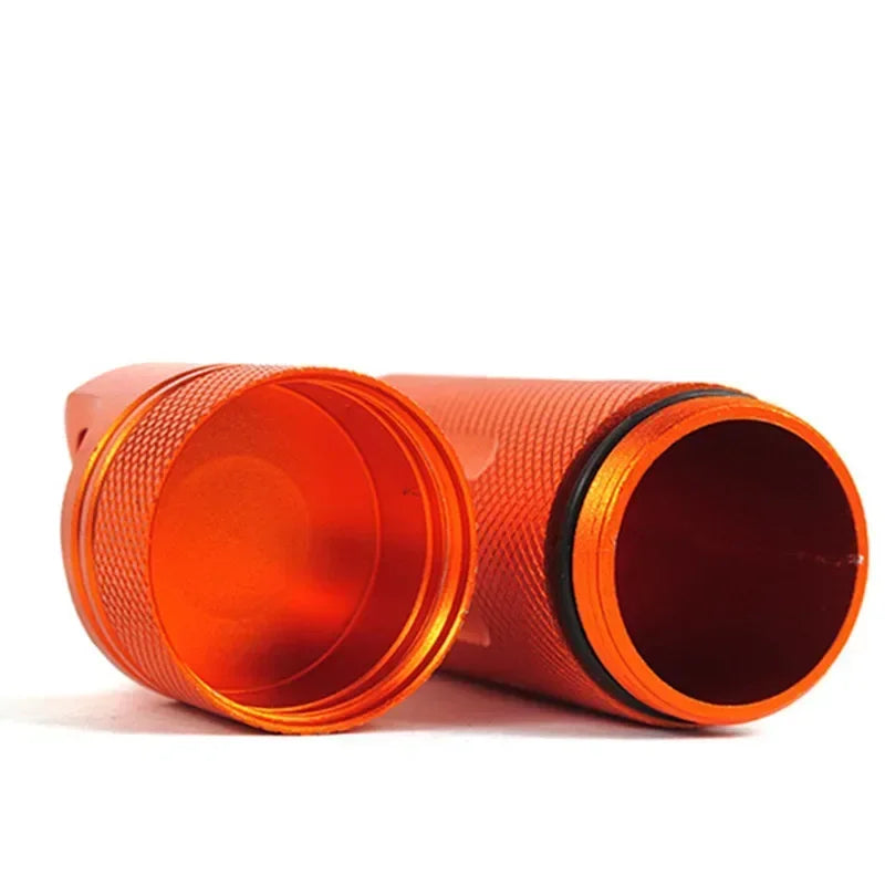 Aluminium Survival Pill Bottle | Waterproof Emergency First Aid Container