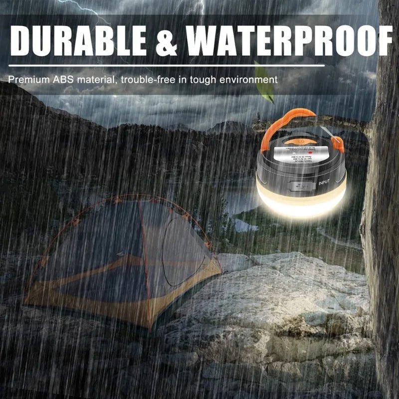Rechargeable Camping Lantern 1200mAh | Portable LED Tent Light for Outdoor Hiking