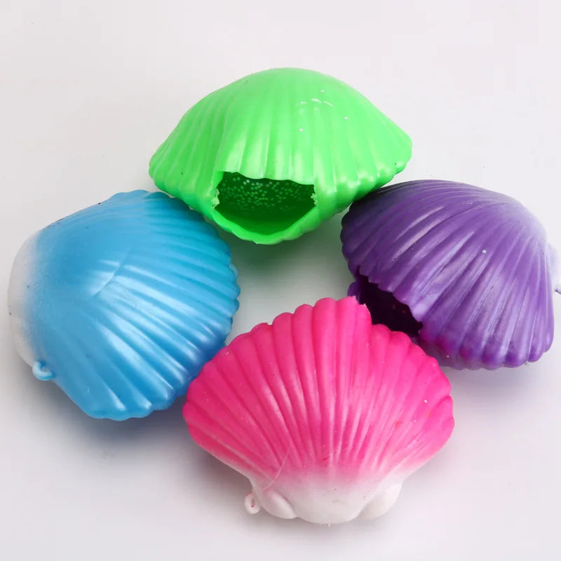 Hand Pinch Shell Decompression Toy | Stress Relief Mermaid Ball