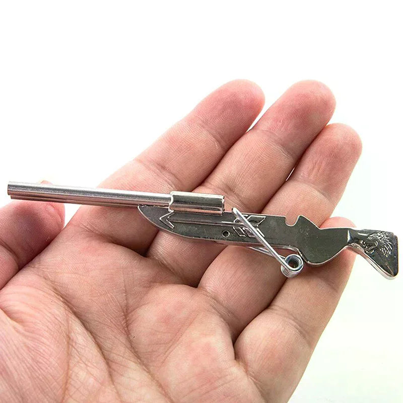 Mini Toothpick Gun | Metal Toy Shooting Game for Stress Relief