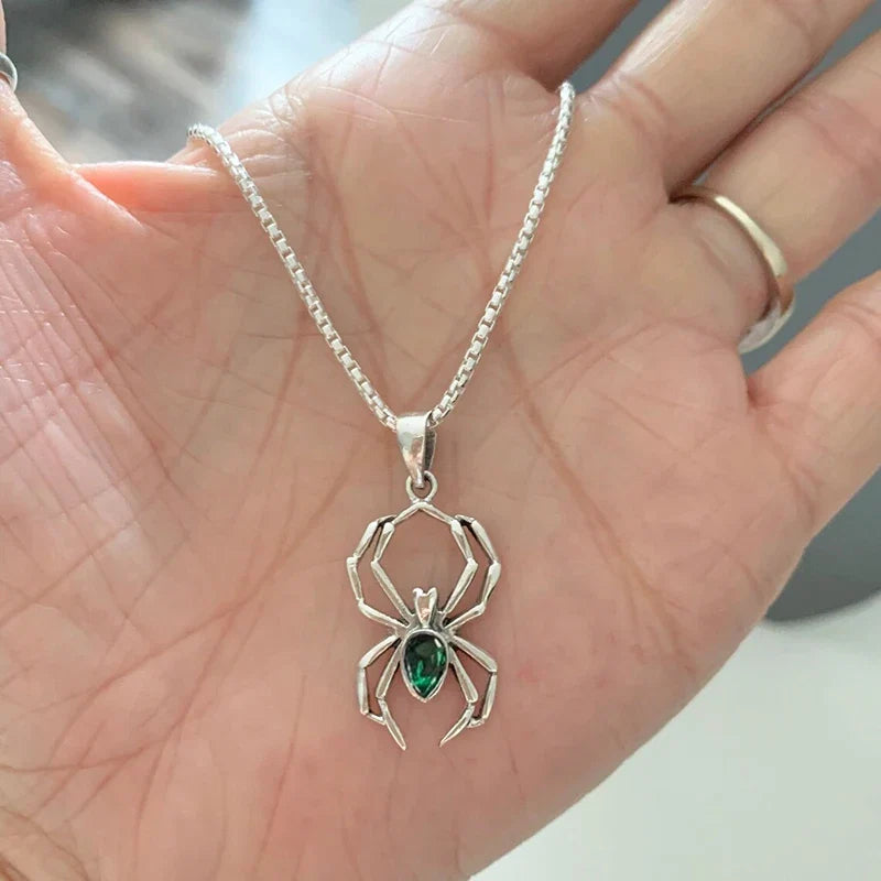 Spider Pendant Necklace | Unisex Punk Animal Jewelry for Hip Hop Style