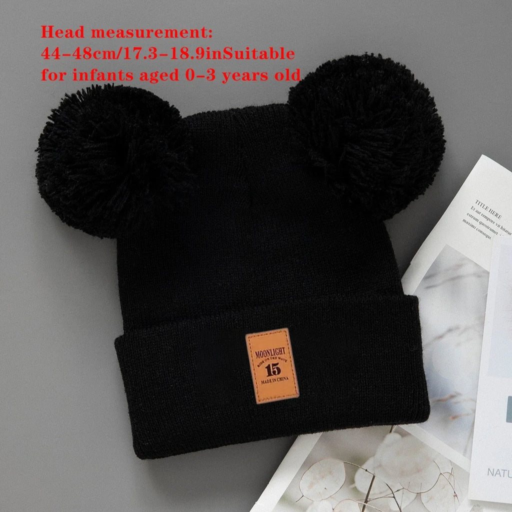 Baby Knit Pom Pom Hat | Warm Winter Cap for Toddlers