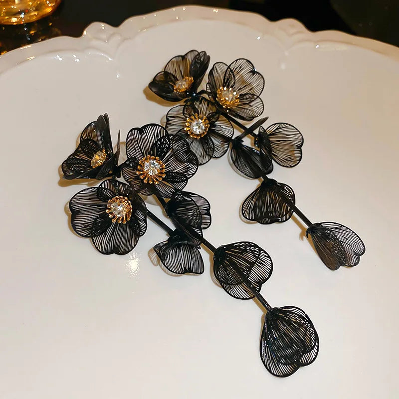 Flower Petal Tassel Earrings | Lightweight Acrylic Drop Earrings