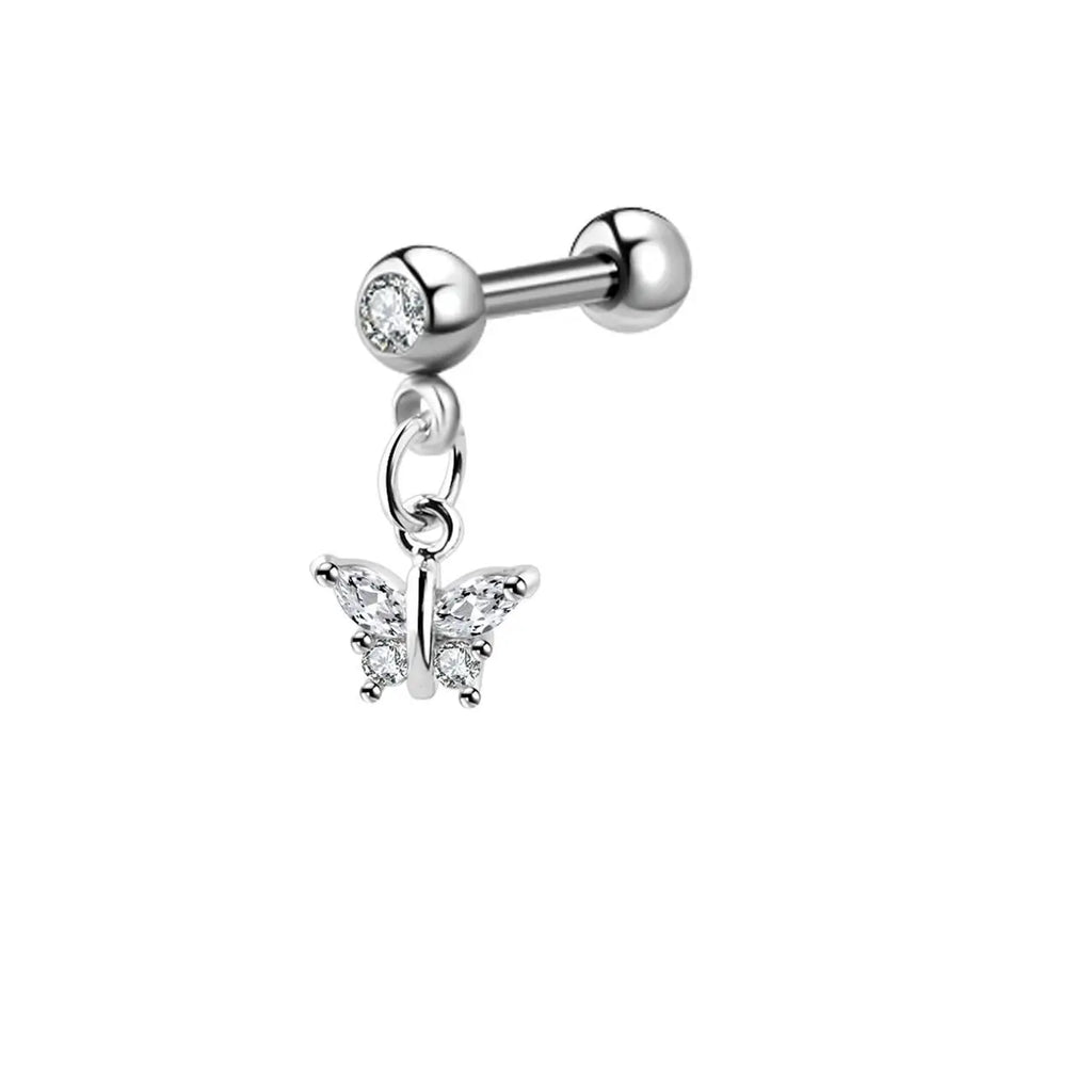 Moon Star Cartilage Earring Set | Cute Tragus Helix Daith Jewelry