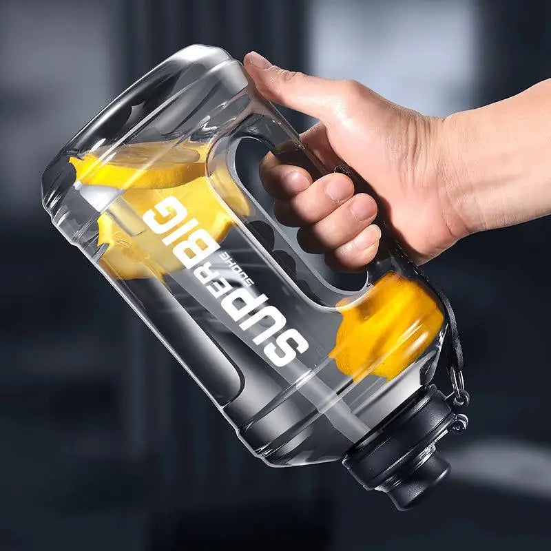 Large Capacity Sports Water Bottle with Straw | Leakproof Plastic Drinking Bottle for Outdoor Travel and Gym