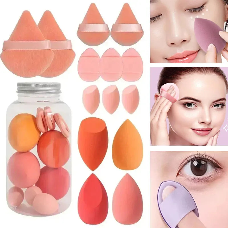 12/14Pcs Makeup Sponge Set | Cosmetic Blender Beauty Eggs and Foundation Puffs