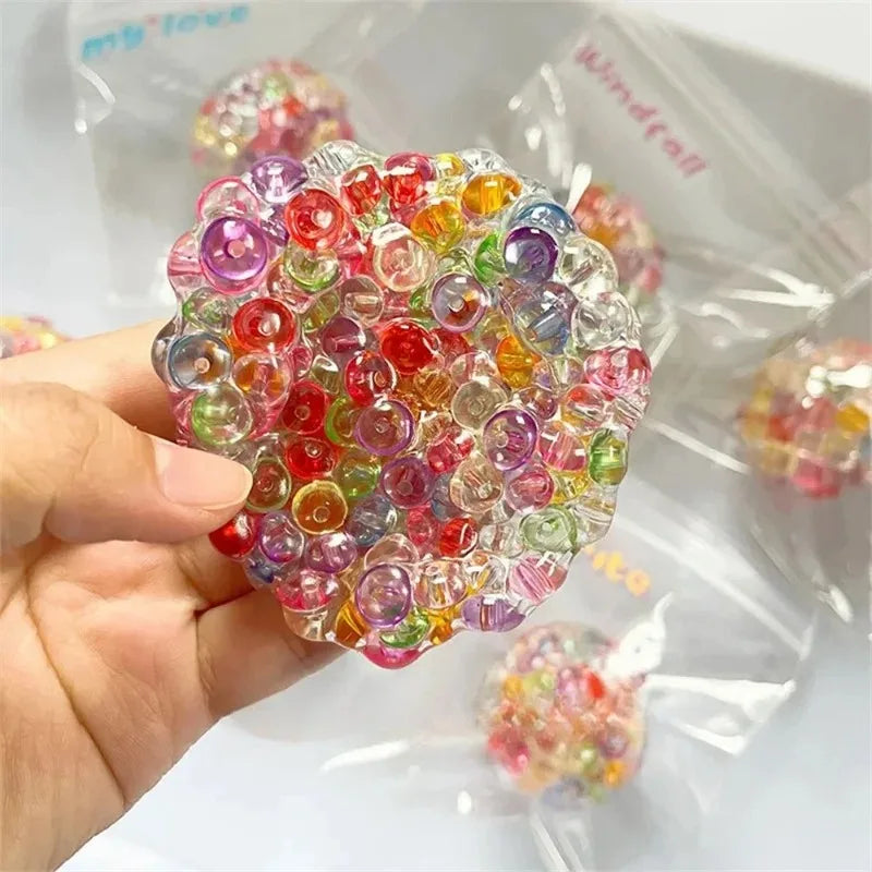Squishy Balls Ice Beads Stress Relief Toy | Super Soft Sensory Fidget Toy for Kids Adults