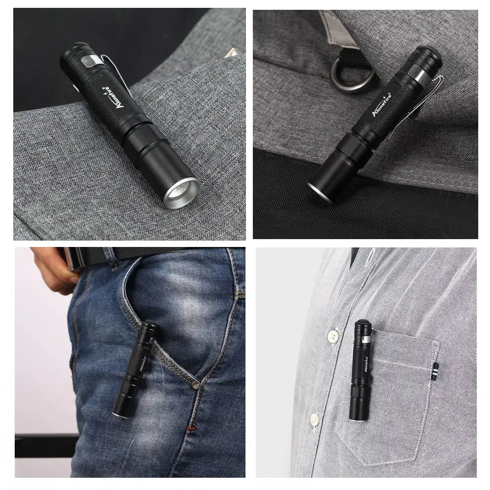 Alonefire 3W XPE LED Mini Penlight Flashlight | Portable Zoom Pocket Torch
