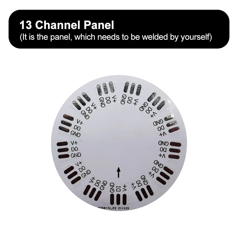 WS2812B LED Firework Light Module Panel 10/11/12/13 Channel | Individually Addressable Pixel Strip Ring