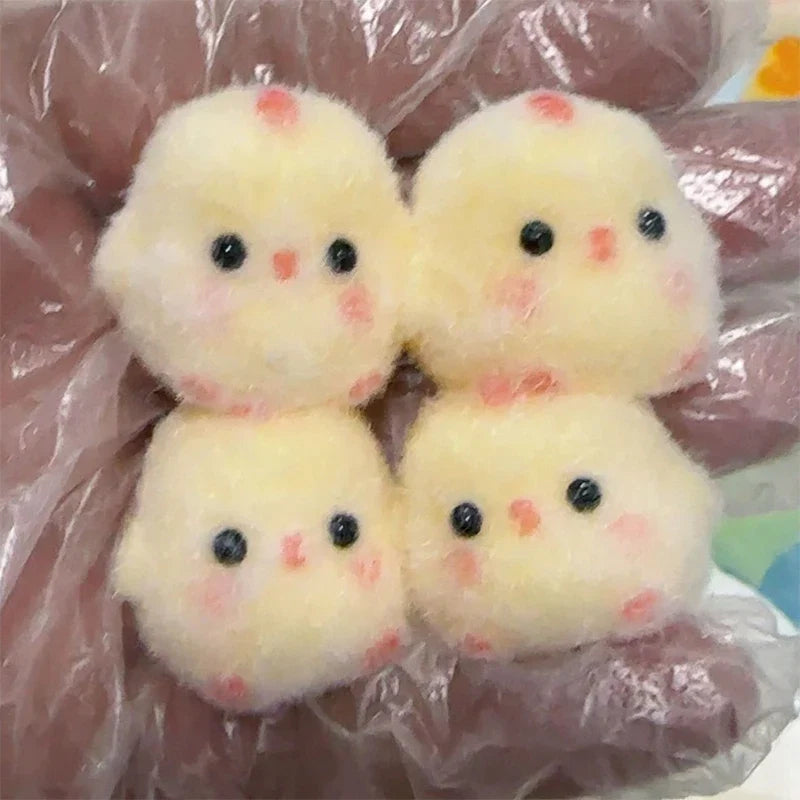 2pcs Miniature Slow Rebound Relief Squeeze Toys | Sticky TPR Mini Chick Stress Relief Fidget Toy
