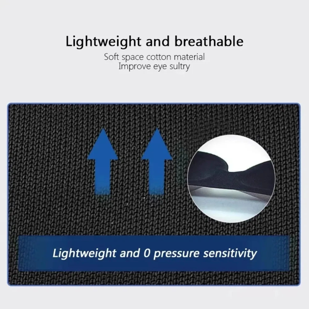 3D Contoured Sleep Eye Mask for Deep Sleep | Ergonomic Light Blocking Blindfold