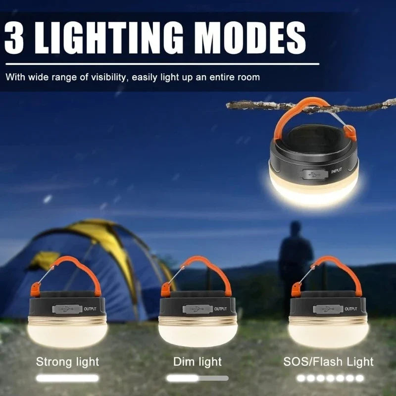 Rechargeable Camping Lantern 1200mAh | Portable LED Tent Light for Outdoor Hiking