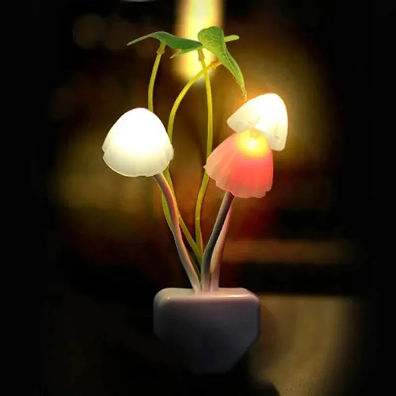 Mushroom Night Light | Auto Sensor LED Lamp with Colorful Glow