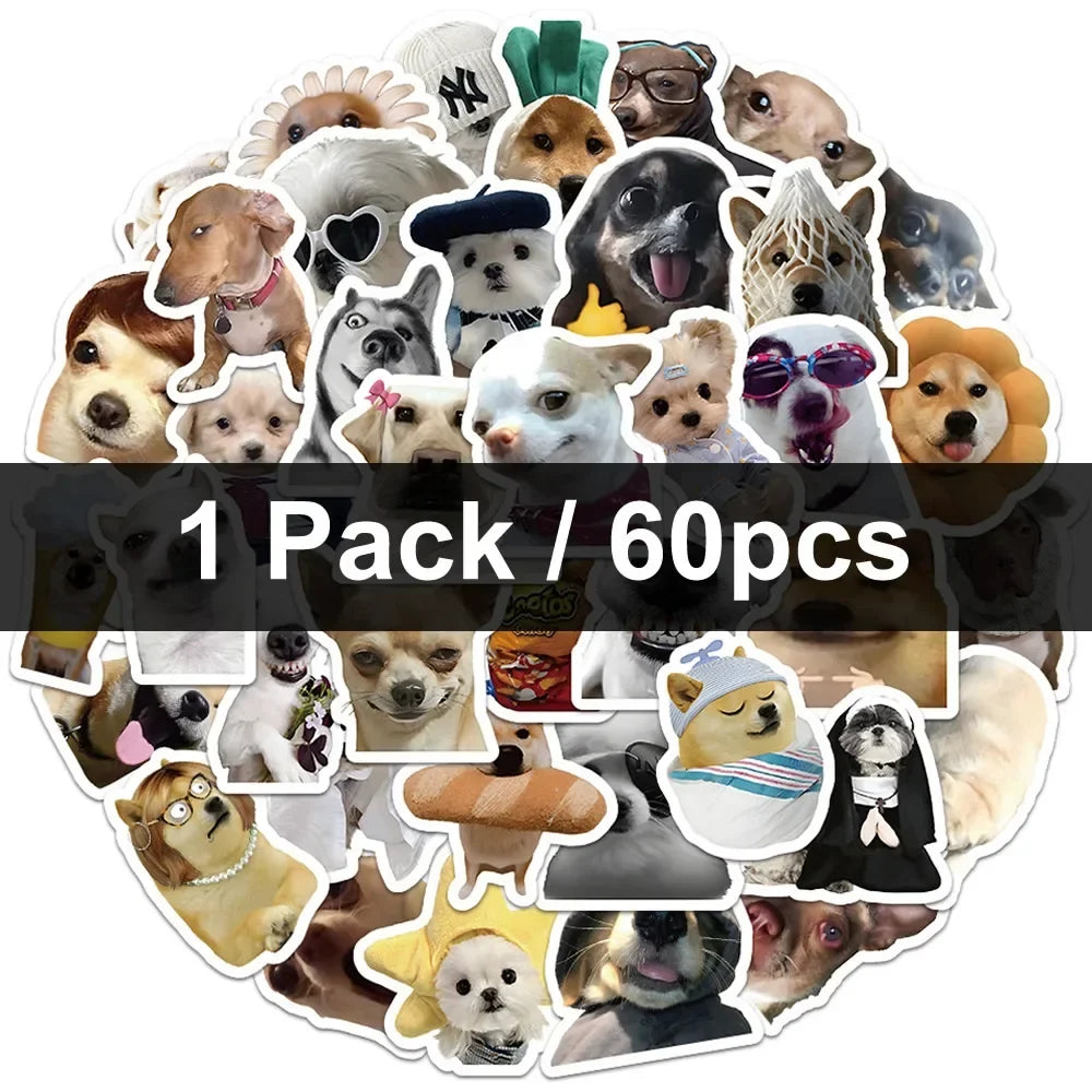 Funny Dogs Stickers | Cute Decals for Laptop, Guitar, and Water Bottle