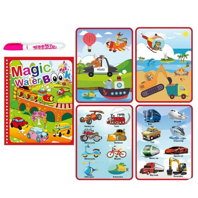 Water Drawing Book for Toddlers | Reusable Montessori Coloring Toy