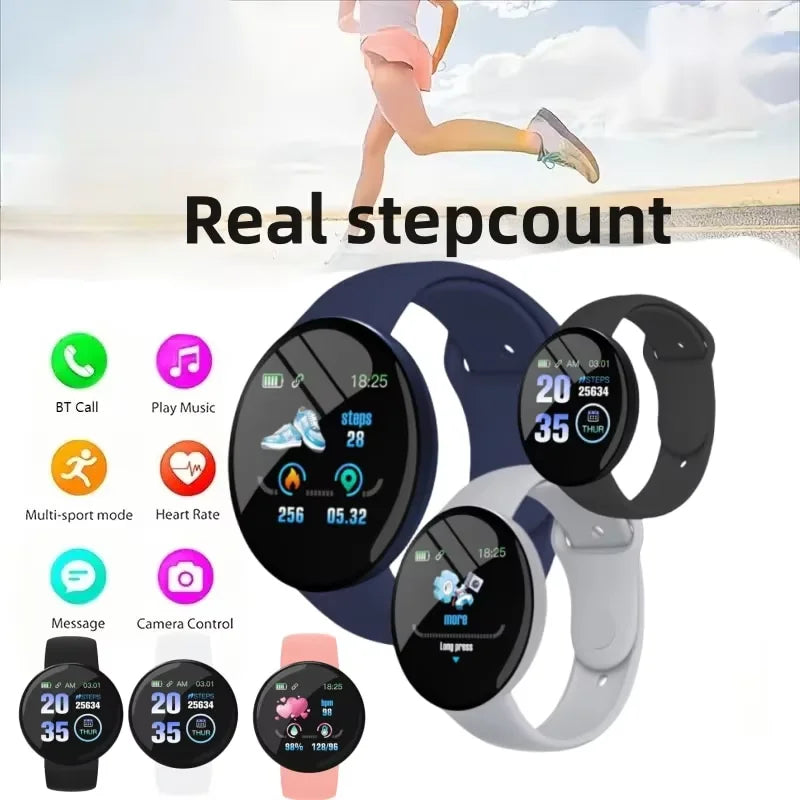 D18 Smartwatch | Kids Fitness Tracker with Color Screen and Call Reminder