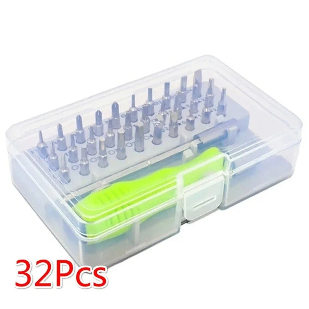 32 In 1 Multifunction Screwdriver Kit with Extension Rod | Manual Precision Tool Set for Electronics