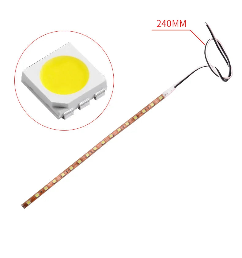 2PCS Car LED Strip Lights 45cm 1210 45SMD | Waterproof Auto Atmosphere Decorative Lamp