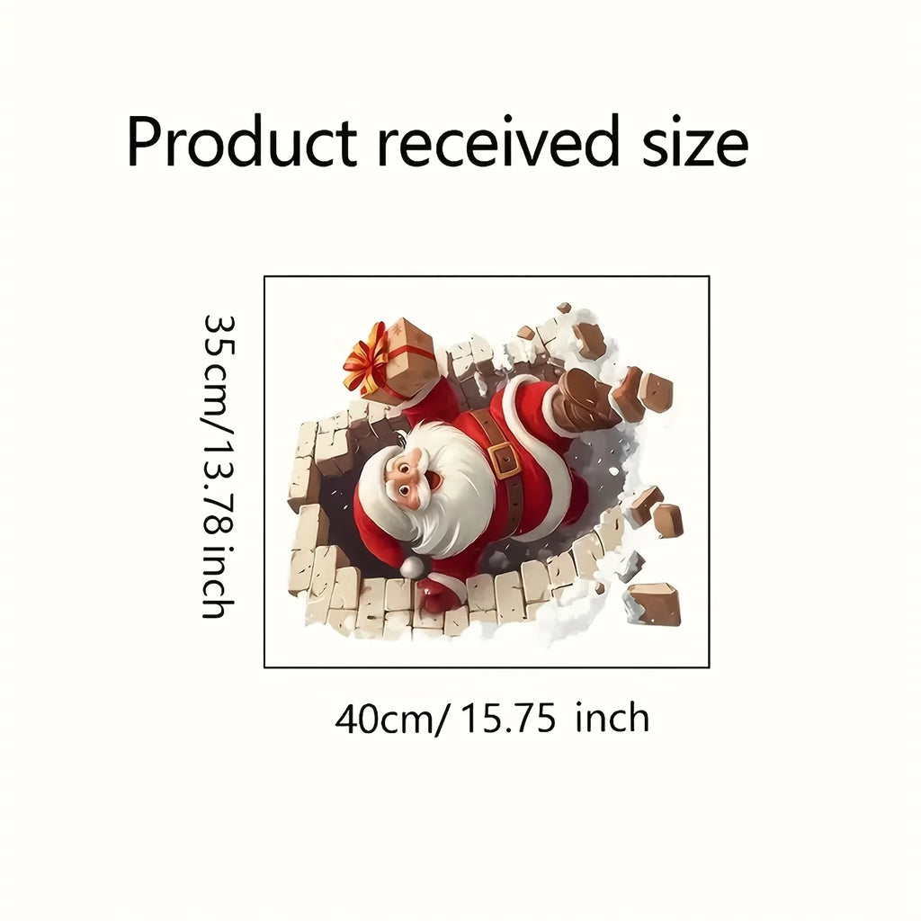 Santa Claus Wall Decal | Self-Adhesive Christmas Vinyl Sticker
