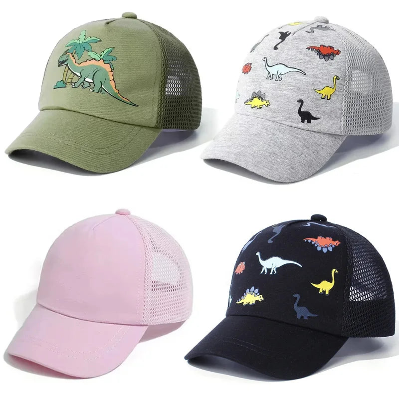 Kids Dinosaur Baseball Cap | Breathable Sun Hat for Baby Boys Girls