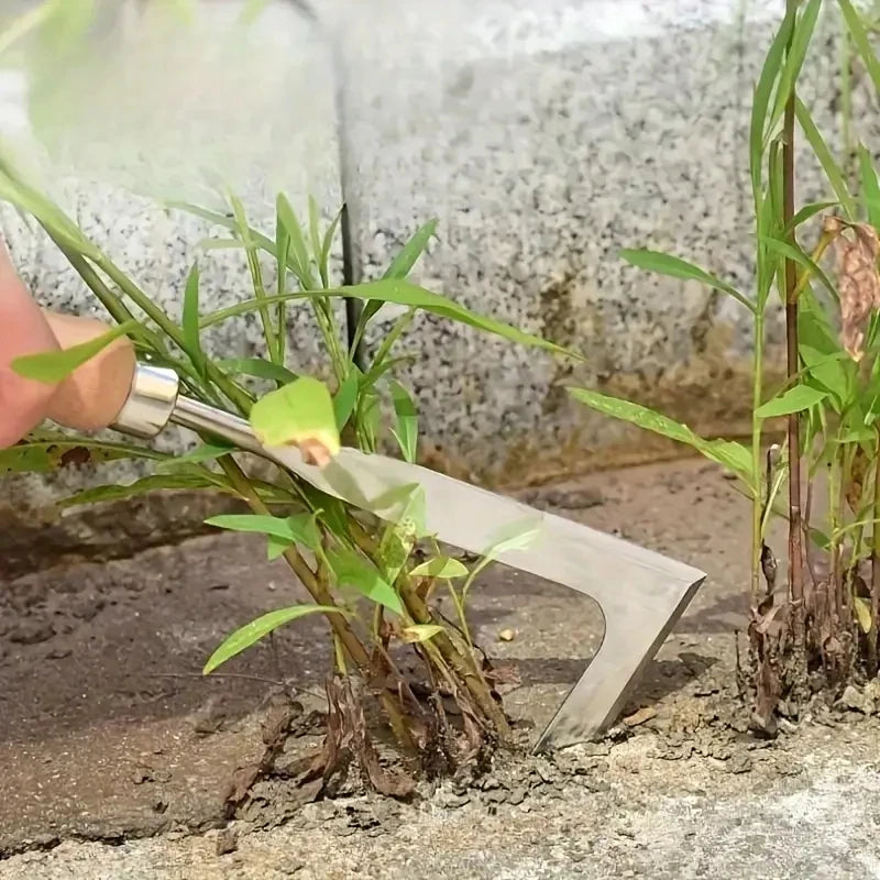 Heavy-Duty Carbon Steel Hand Shovel | Ergonomic Weeding Tool for Cracks and Gardens
