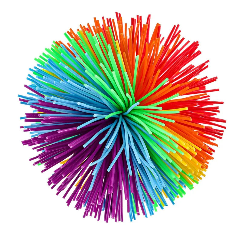 Rainbow Stringy Balls Sensory Fidget Toy | Party Favors & Outdoor Fun for Kids
