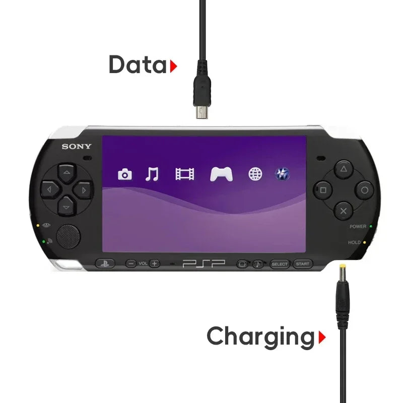 DATA FROG 2 in 1 USB Cable for PSP | Charger and Data Transfer Cord