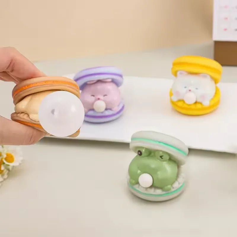 Funny Frog Spitting Bubble Stress Toy | Cute Desk Squeeze