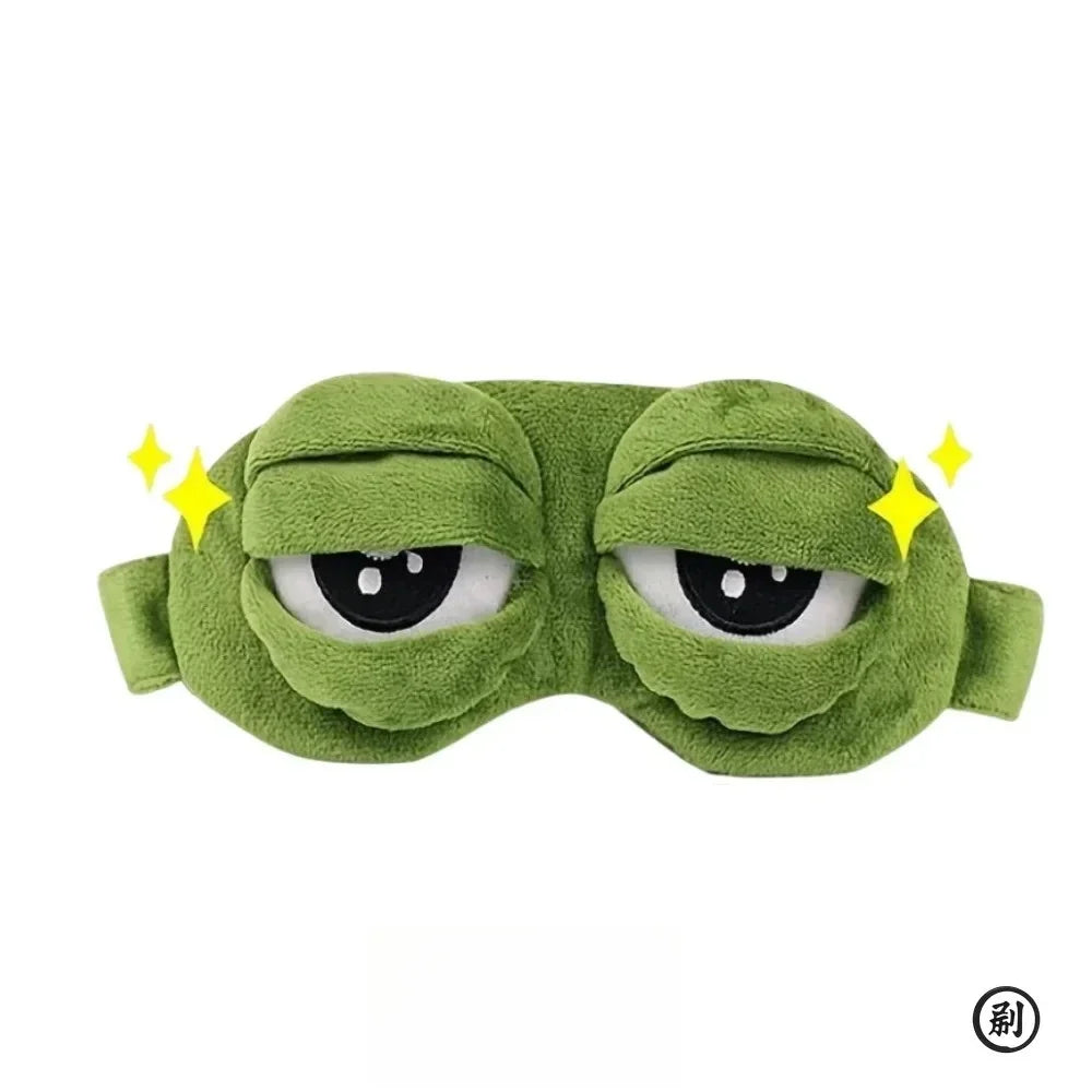 3D Frog Sleep Mask | Creative Cartoon Soft Travel Blindfold