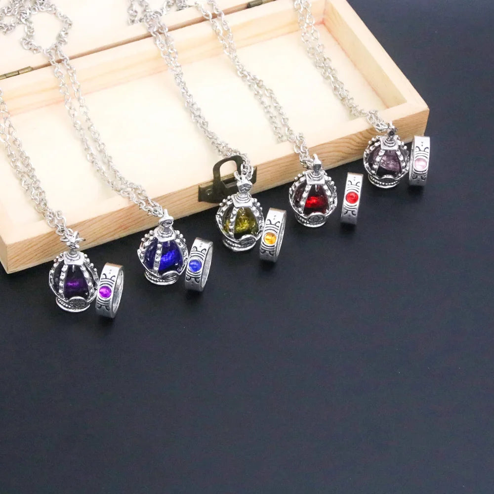 Madoka Magica Soul Gem Pendant Necklace | Anime Jewelry Set