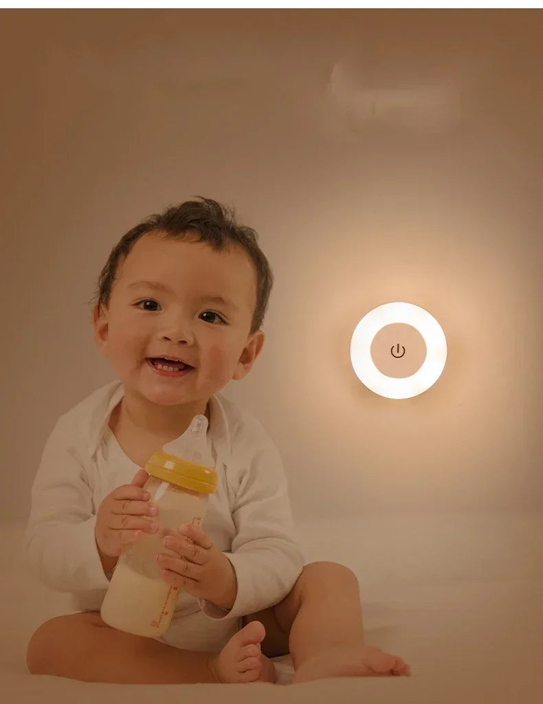 Magnetic Round Book Light | Portable LED Desk Lamp with Touch Sensor