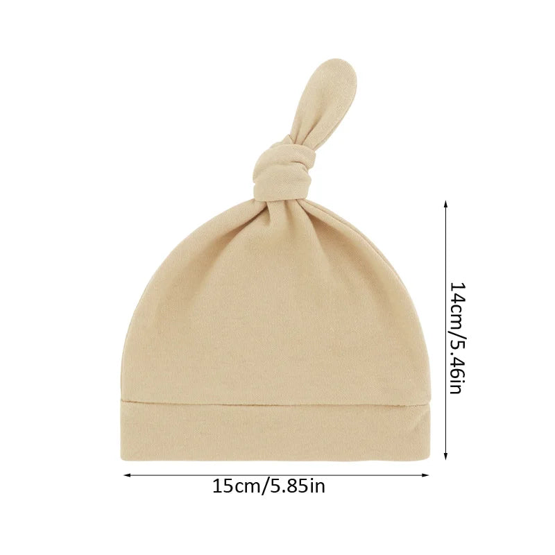 3Pcs Newborn Cotton Baby Beanie Hat Set | Cute Cartoon Infant Caps for 0-6 Months