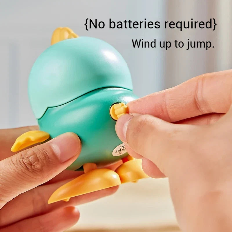 Clockwork Chick Toy on Chain | Wind-Up Crawling Chicken for Baby