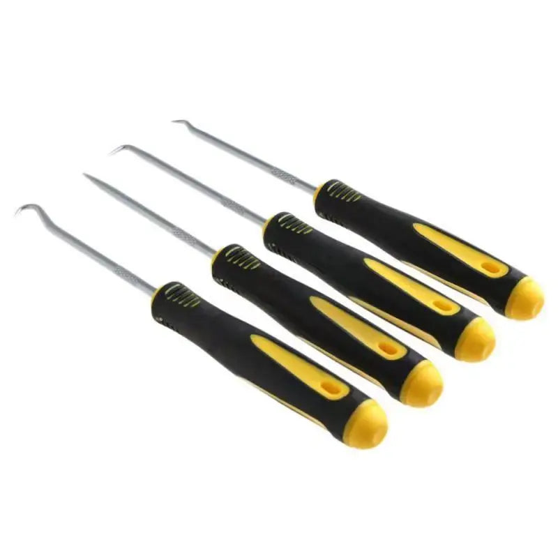4 Pieces Long Pick & Hook Set | Gasket Puller Pick Tools for Removing Car Auto Oil Seal O-Ring Seal Tools