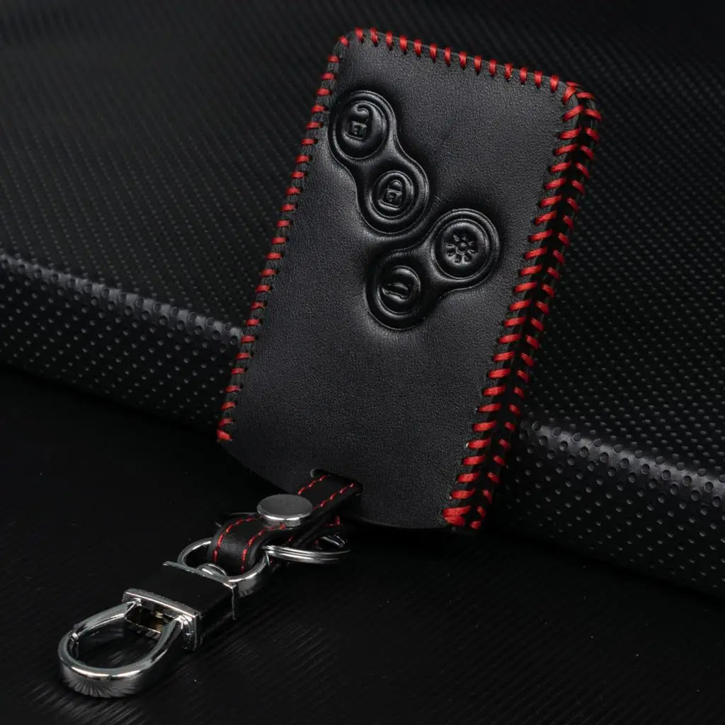 Renault Key Cover Leather 4 Button | XUKEY Car Remote Key Shell Case