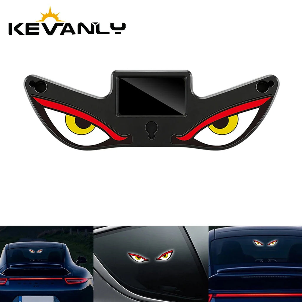 Solar Devil Eye Car Warning Light | USB-C Rechargeable Window Lamp